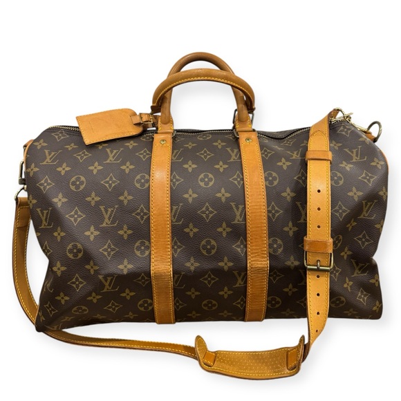 Authentic Louis Vuitton Keepall 45 Bandouliere Brown Canvas Monogram - Picture 1 of 16